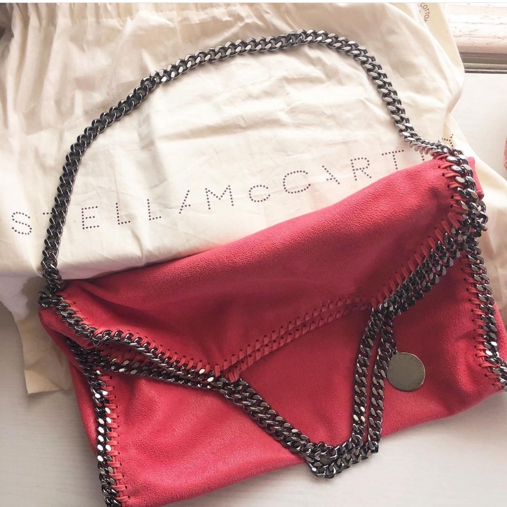 Stella McCartney Shaggy Deer Falabella foldover tore